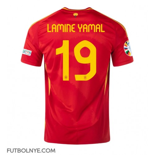 Camiseta España Lamine Yamal #19 Primera Equipación Eurocopa 2024 manga corta